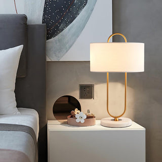 Ripj Lampe de Table en Tissu Et Marbre