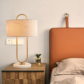 Ripj Lampe de Table en Tissu Et Marbre