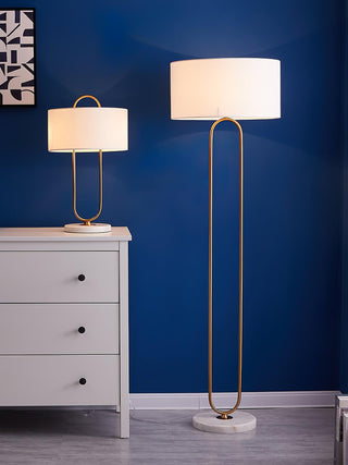 Ripj Lampe de Table en Tissu Et Marbre