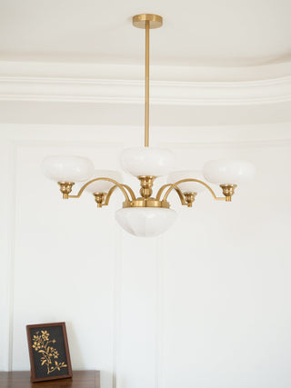 Lustra Lustre Warre Nickel Satiné Verre Fer