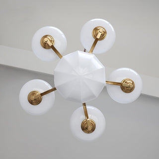 Lustra Lustre Warre Nickel Satiné Verre Fer