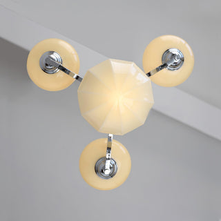 Lustra Lustre Warre Nickel Satiné Verre Fer