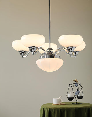 Lustra Lustre Warre Nickel Satiné Verre Fer