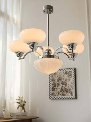 Lustra Lustre Warre Nickel Satiné Verre Fer