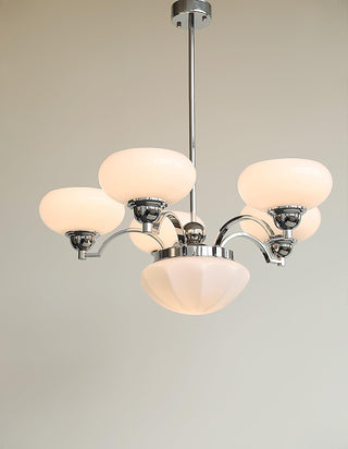 Lustra Lustre Warre Nickel Satiné Verre Fer