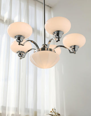 Lustra Lustre Warre Nickel Satiné Verre Fer