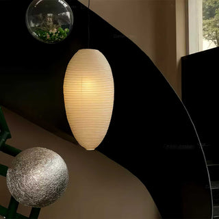 Myraean Moderne Minimaliste Wabi Châtaignier Papier Bambou Pendentif Lampe
