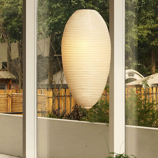 Myraean Moderne Minimaliste Wabi Châtaignier Papier Bambou Pendentif Lampe
