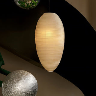 Myraean Moderne Minimaliste Wabi Châtaignier Papier Bambou Pendentif Lampe