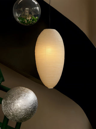 Myraean Moderne Minimaliste Wabi Châtaignier Papier Bambou Pendentif Lampe