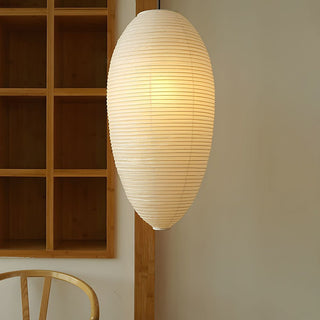 Myraean Moderne Minimaliste Wabi Châtaignier Papier Bambou Pendentif Lampe