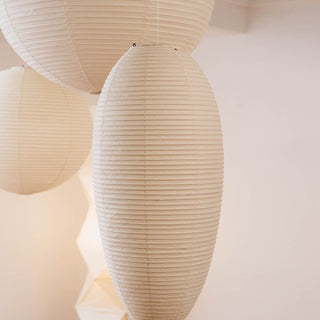 Myraean Moderne Minimaliste Wabi Châtaignier Papier Bambou Pendentif Lampe