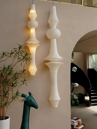Lustra Suspension Luminaire Papier Washi E pour Salon-Luire