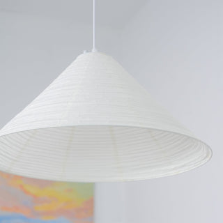 Conic Suspension Lampe Pyramidale en Papier
