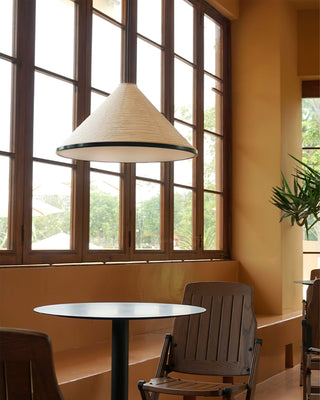 Conic Suspension Lampe Pyramidale en Papier