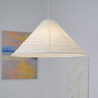 Conic Suspension Lampe Pyramidale en Papier