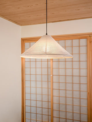 Conic Suspension Lampe Pyramidale en Papier
