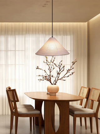 Conic Suspension Lampe Pyramidale en Papier