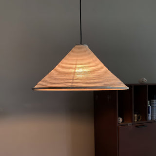 Conic Suspension Lampe Pyramidale en Papier