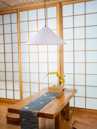 Conic Suspension Lampe Pyramidale en Papier