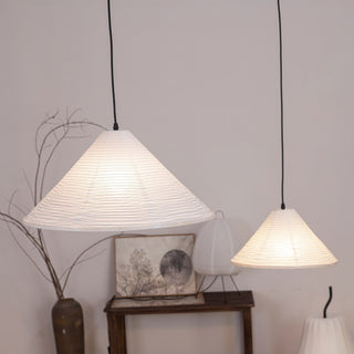 Conic Suspension Lampe Pyramidale en Papier