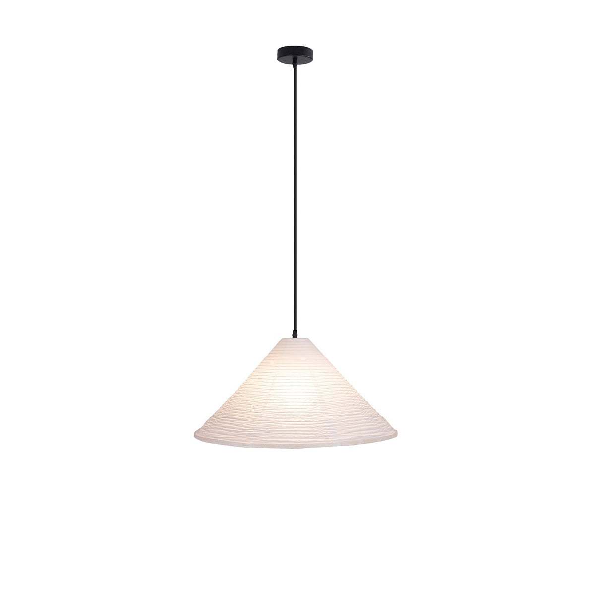 Conic Suspension Lampe Pyramidale en Papier