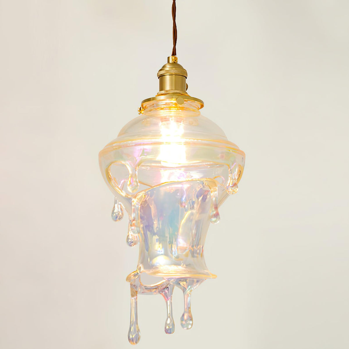 Pendant Lamp Iridescent Water Drop Shade Artistic Glow Contemporary-Neutral Decor