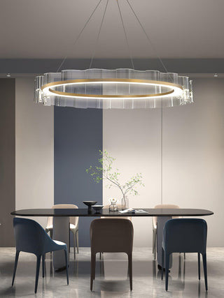 Acoustic Lustre en Verre Luxueux Moderne