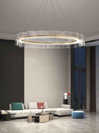 Acoustic Lustre en Verre Luxueux Moderne