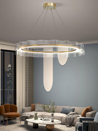 Acoustic Lustre en Verre Luxueux Moderne