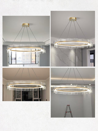 Acoustic Lustre en Verre Luxueux Moderne
