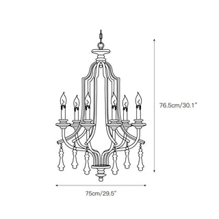 Arsoliel Lustre Métal Bois Luxe Vintage
