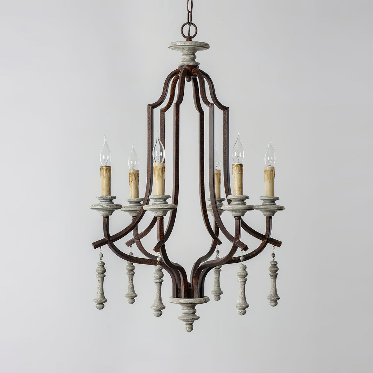 Arsoliel Lustre Métal Bois Luxe Vintage