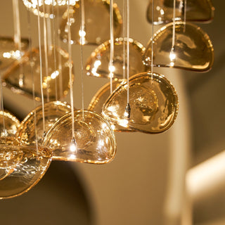 Wave Floating Leaf Chandelier-Neutral Decor