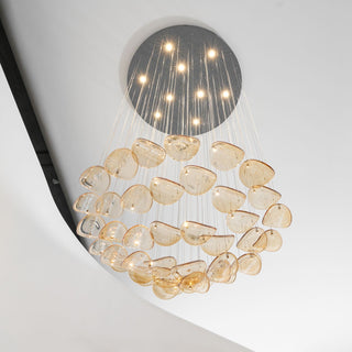 Wave Floating Leaf Chandelier-Neutral Decor