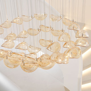 Wave Floating Leaf Chandelier-Neutral Decor