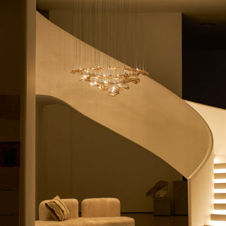 Wave Floating Leaf Chandelier-Neutral Decor