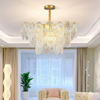 Lustra Lustre Vague Perle Or Moderne-Luire