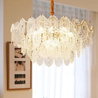 Lustra Lustre Vague Perle Or Moderne-Luire
