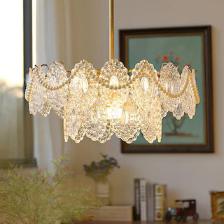 Lustra Lustre Vague Perle Or Moderne-Luire