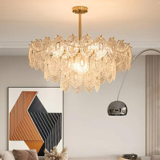 Lustra Lustre Vague Perle Or Moderne-Luire