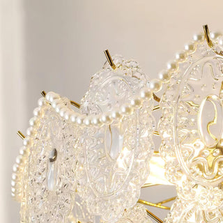 Lustra Lustre Vague Perle Or Moderne-Luire