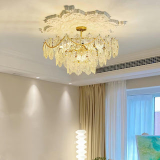 Lustra Lustre Vague Perle Or Moderne-Luire