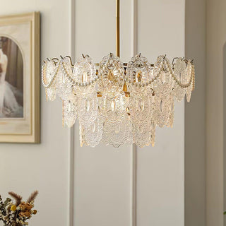 Lustra Lustre Vague Perle Or Moderne-Luire