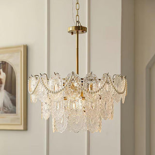 Lustra Lustre Vague Perle Or Moderne-Luire