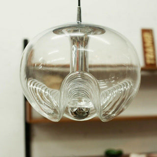 Valentina Suspension Moderne Transparent Onde Métal Verre Chambre à Coucher