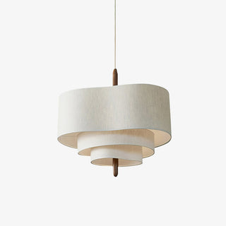 Eldorora Élégance Vague Échelle Bois Tissu Pendentif Lampe