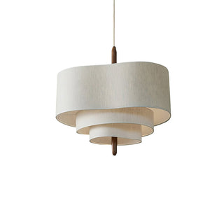 Eldorora Élégance Vague Échelle Bois Tissu Pendentif Lampe