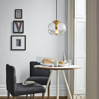 Solara Suspension en Verre Vague Mid-Century Vintage