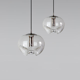 Solara Suspension en Verre Vague Mid-Century Vintage